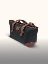 Cartera corta 7632 Negro/café — costado