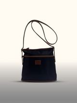 Crossbody 7629 Negro/Café — tiras