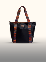 Tote bag Negro/rojo — tiras