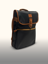 Mochila convertible 7631 Negro/Café — costado