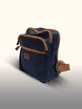 Mochila cruzada Azul — costado