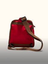 Mochila cruzada Rojo — espalda