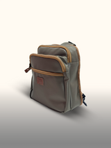 Mochila cruzada Taupe — costado