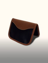 Porta-Pasaporte Negro/Café — costado