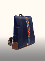 Mochila portalaptop Azul — Costado