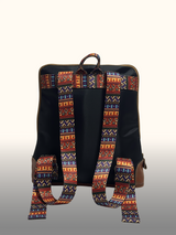 Mochila portalaptop Negro/Café — Espalda