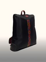 Mochila portalaptop Negro/Rojo — Costado