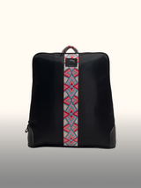 Mochila portalaptop Negro/Rosado — Frente