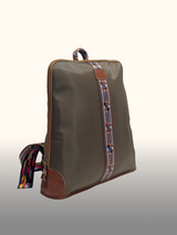 Mochila portalaptop Taupe — Costado