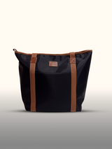 Tote bag Negro/Café — vista frontal